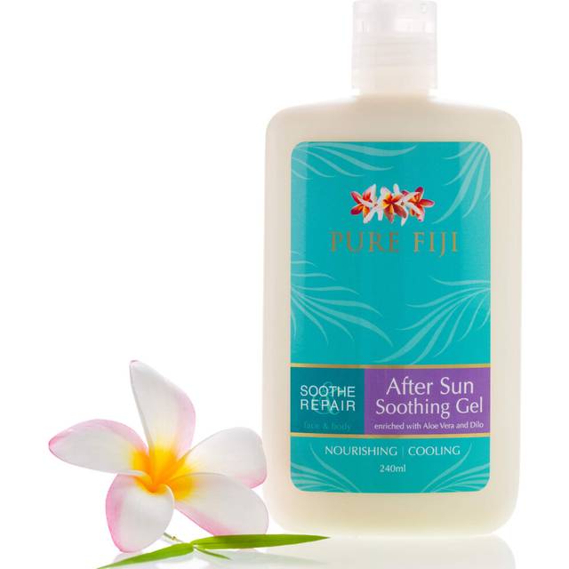PURE FIJI Soothing After Sun Gel with Aloe Vera and Dilo Oil - Deeply Hydrating  Skin Nourishing After Sun Skin Care for Face  Body  8 oz