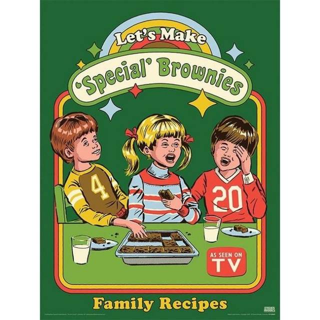 Steven Rhodes Let's Make Special Brownies Print