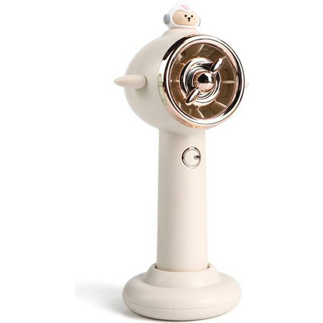 (White) Usb Powerful Rechargeable Handheld Turbo Design Fan Spaceshiplike Experience
