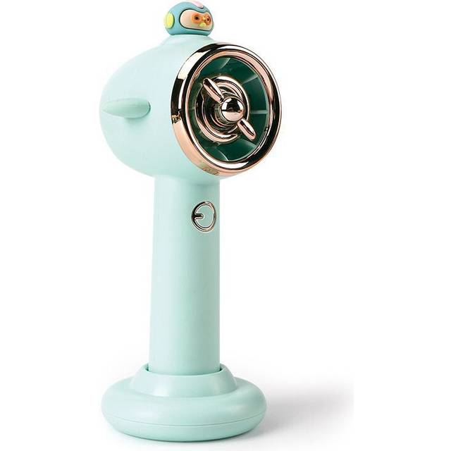(Green) Usb Rechargeable Powerful Handheld Turbo Design Fan Spaceshiplike Experience