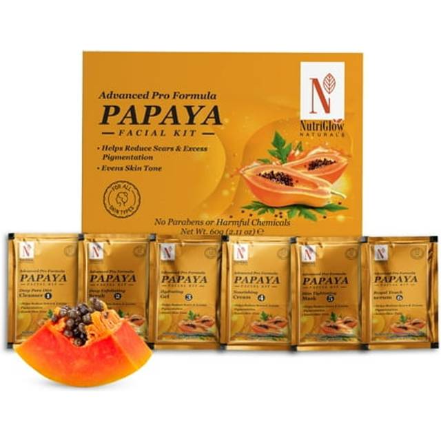 Nutriglow Papaya Facial Kit for Glowing Skin & Even Tone, 60g