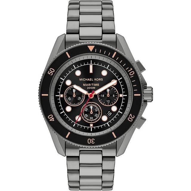 Michael Kors Mens Maritime Gunmetal Chronograph Watch MK9204 - Black