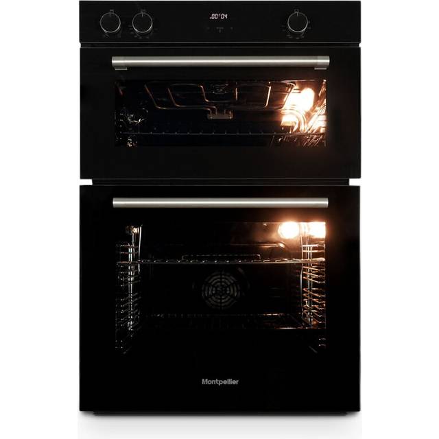 Montpellier MBIDO90 - Black Double Ovens - 39/81L - A/A Energy Rating