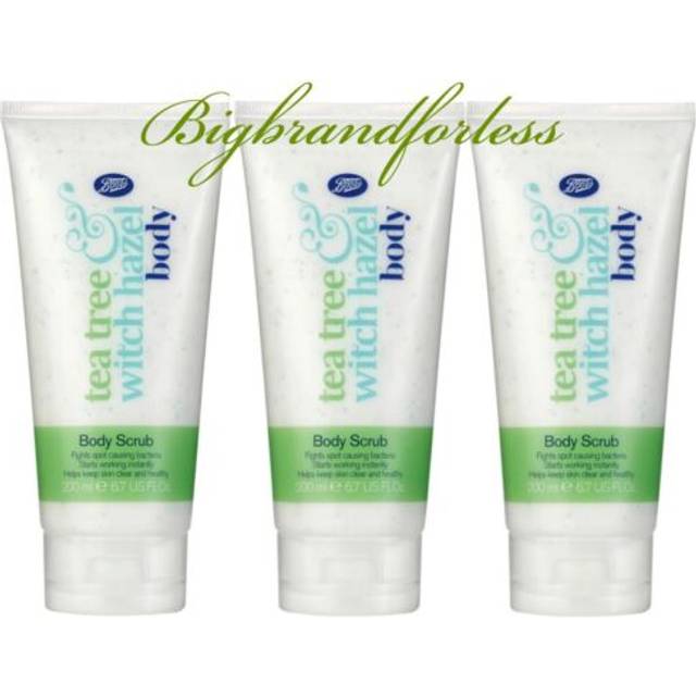Boots tea tree and witch hazel body scrub 200 ml -3 pack
