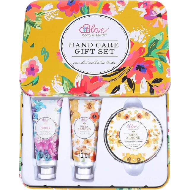Hand Cream Gift Set for Women - Hand Lotion Set with Shea Butter, Skin Care Gift Box Includes 2 Hand Cream & Exfoliating Cream, Gifts for Her,