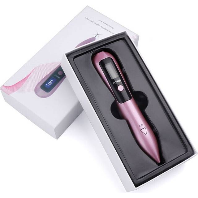 (Pink) Laser Plasma Pen Mole Removal Dark Spot Remover LCD Skin Care Machine Facial Skin Wart Tag Tattoo Cleaner Tool Beauty Device