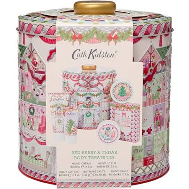 Hand Cream 100 ml, Body Lotion, Hand Scrub, Hand Balm 3 x 50 ml, Bath Salt Sachets 3 x 20 g, Beauty Treat Tin, Travel Size and Vegan Friendly, Gift