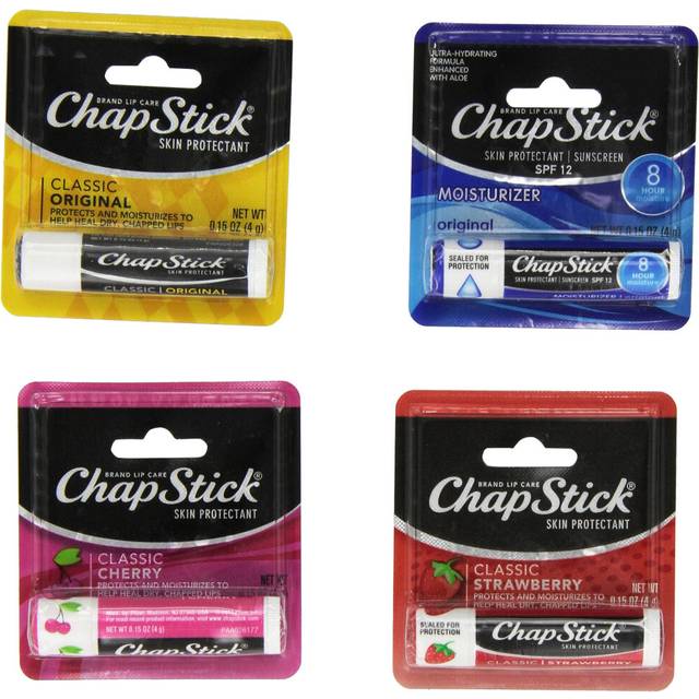 Chap Stick Lip Balm Variety Pack Assorted Flavors Original  Strawberry  Moisturizer  Cherry (Pack of 13)