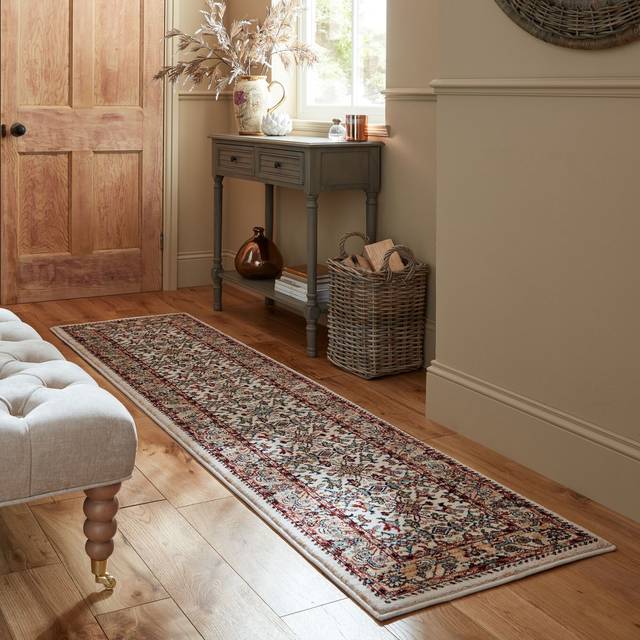 Sandford Vintage Patterned Runner - Natural