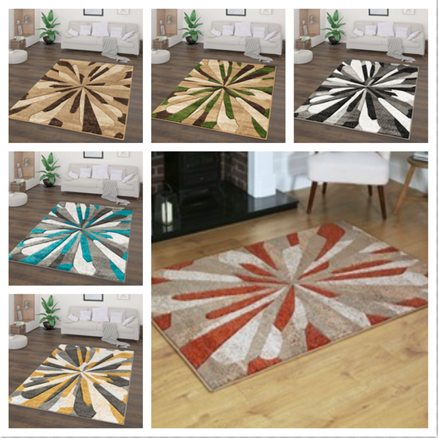(GREY / YELLOW, 80 cm x 150 cm) Geometric Multicolored Carved Living Room Rug