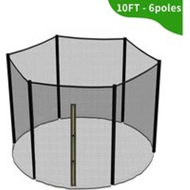 Premium Replacement Safety Enclosure Net Netting for 10FT(305cm) 6 poles trampoline - Greenbay