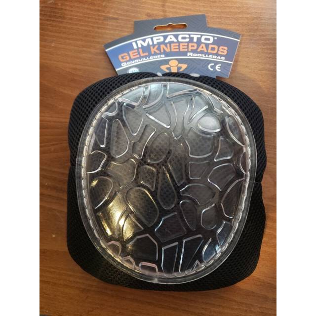 Impacto Protective Products Inc 876-00 Knee Pad Gel Ninja Hard Shell - black/clear