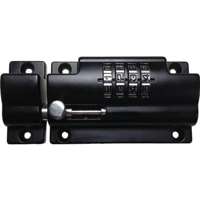 Lockey USA MS40 Slide Bolt  Black  Combination Lock  Keyless  Indoor/O