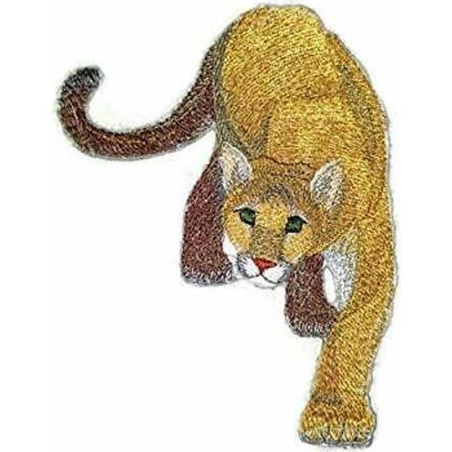 Nature weaved in threads  Amazing Animal Kingdom  Cougar  Custom and Unique Embroidered Iron onSew patch 6 x 5 Made
