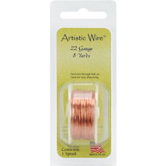 Artistic Wire 22 Gauge 8yd-Bare Copper Tarnishable 22AWG2-BC