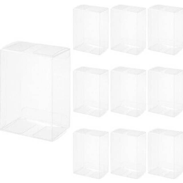 10 pcs clear gift box,2.4"x1.7"x3.6" plastic packing box for candy cookies