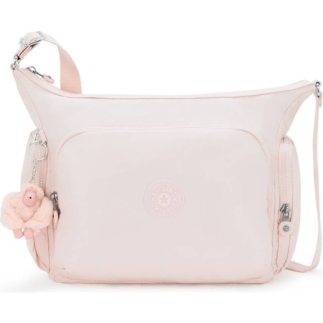 Kipling Crossbody Bag Gabb Pink Shine Large Woman 56% Recycled Polyamide, 44% Polyamide