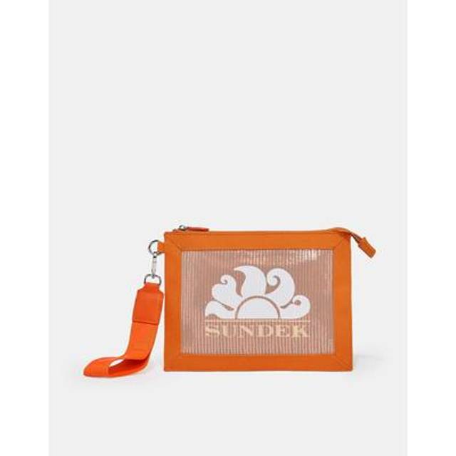 Sequinned clutch bag orange u - ORANGE (U)
