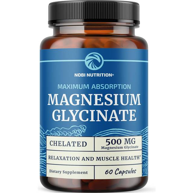 Nobi Nutrition  Magnesium Glycinate  60 Capsules (250 mg per Capsule)