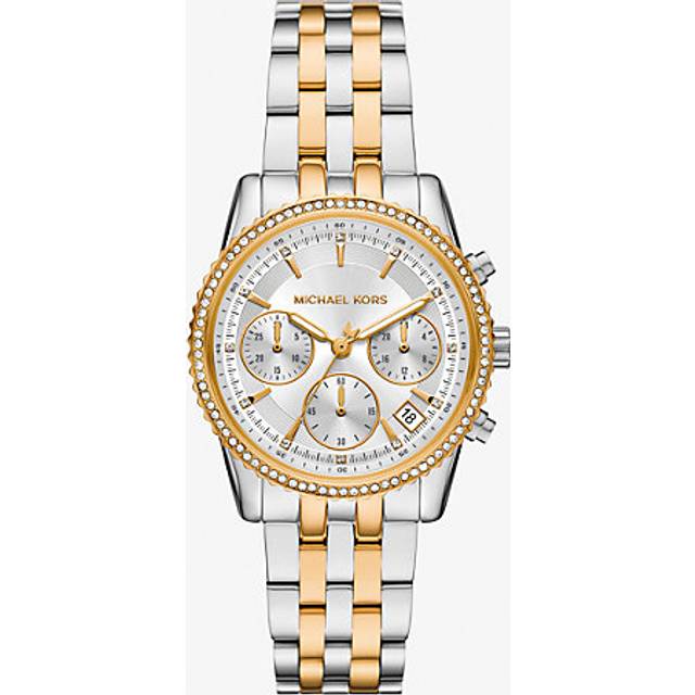 MK Mini Bryant Pavé Two-Tone Watch - Silver - Michael Kors - ONE SIZE