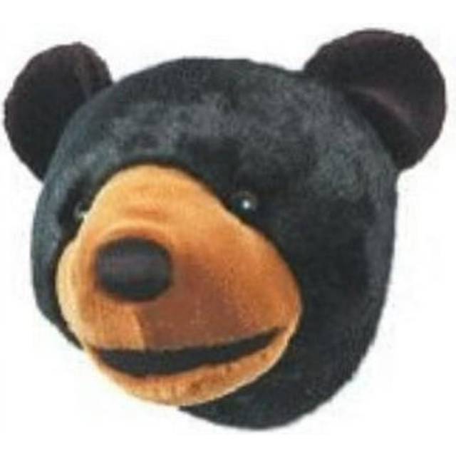 CARSTENS  INC. Woodland Nursery D?cor Plush Trophy Wall Mount Head  Black Bear  Small