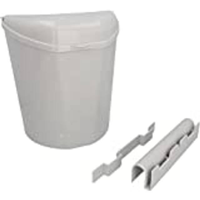 cartrend Caravan papperskorg med lock och hållare, 6 liter, camping, campingtillbehör, husvagn, husbil, husvagnstillbehör