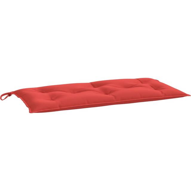 vidaXL Bänkdyna för trädgården röd 110x50x7 cm oxfordtyg