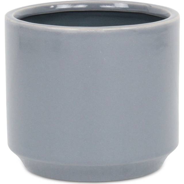 Elegora Straight Side Solid Color Ceramic Pot - X-Large - Gray