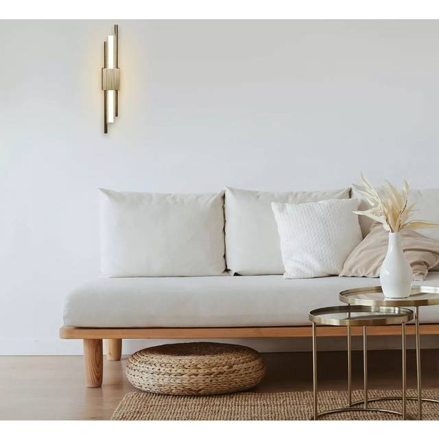 Wall Sconce Lights Modern Industrial Wall Lamp Mount Lightning  Fixture Decorative/ Led Linear Tube - Gold (50cm H X 8cm W X 5cm D)