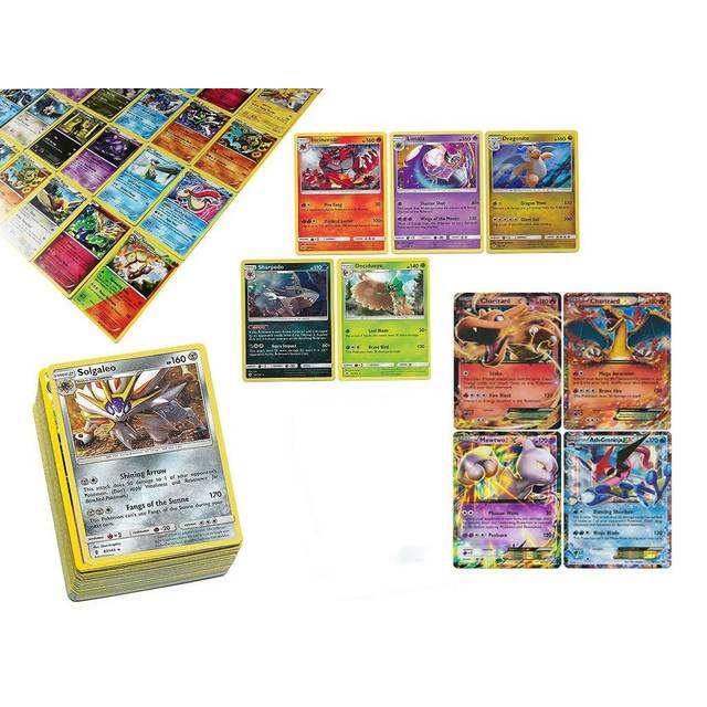 Pokemon TCG: 100 Card Lot Rare  Common  Unc  Holo with 2 Ex Cards