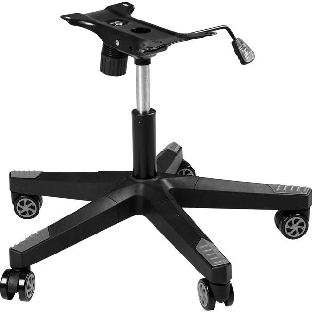 Frassie 28 inch Nylon Gaming Chair Base Replacement with Bottom Plate Stand Cylinder, 5 Casters (Grey)