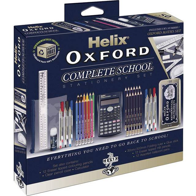 Helix oxford complete back to school stationery set, blue, 899784