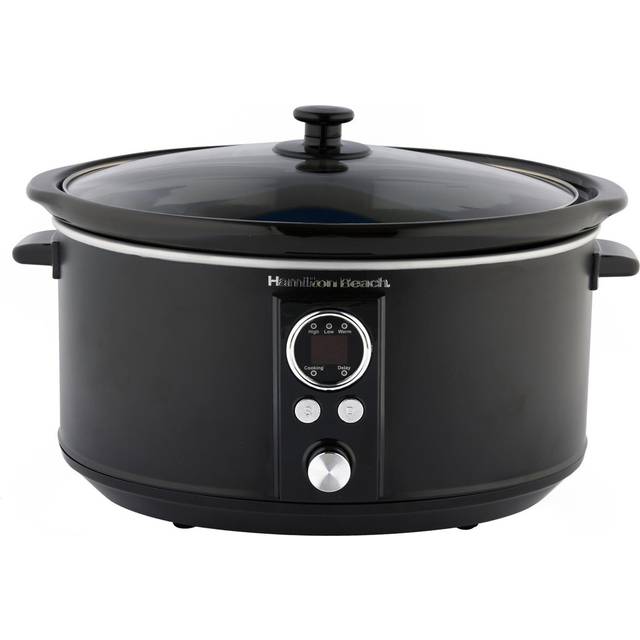 Hamilton Beach Programmable Digital Oval Slow Cooker - Black (6.8L)