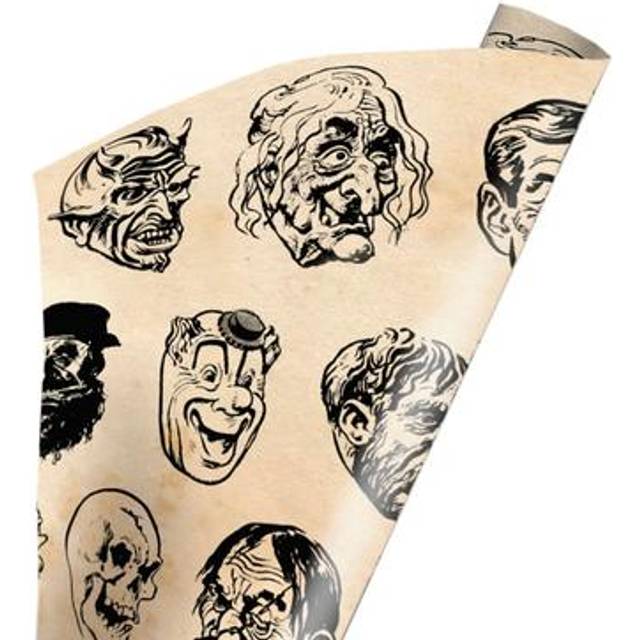 Trick or Treat Studios MASF107 Vintage Monster Masks Wrapping Paper