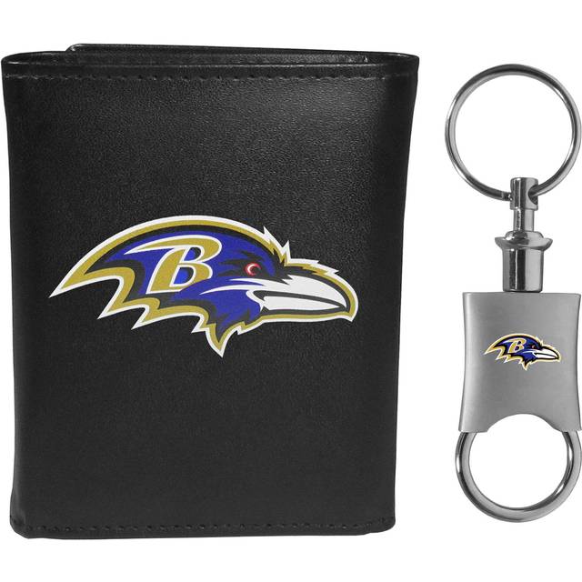 Siskiyou FTRL180KPV Male NFL Baltimore Ravens Tri-fold Wallet & Valet Key Chain