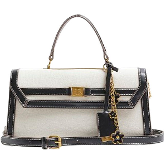 River Island Mini Canvas Tote Cross Body Bag, Beige, Women