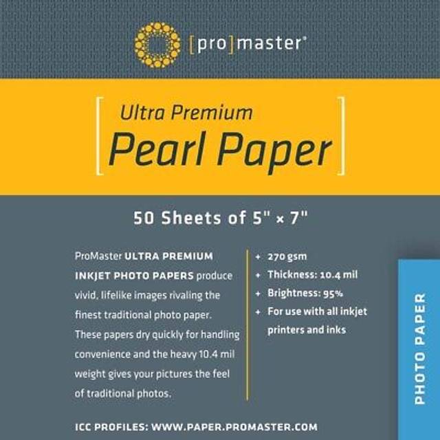 ProMaster Ultra Premium Pearl Paper  5x7  50 Sheets  Model 7705