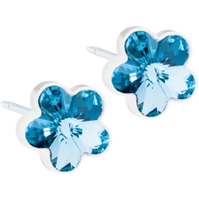 Blomdahl Örhängen Mp Flower, Aquamarine, 6 mm 1 par