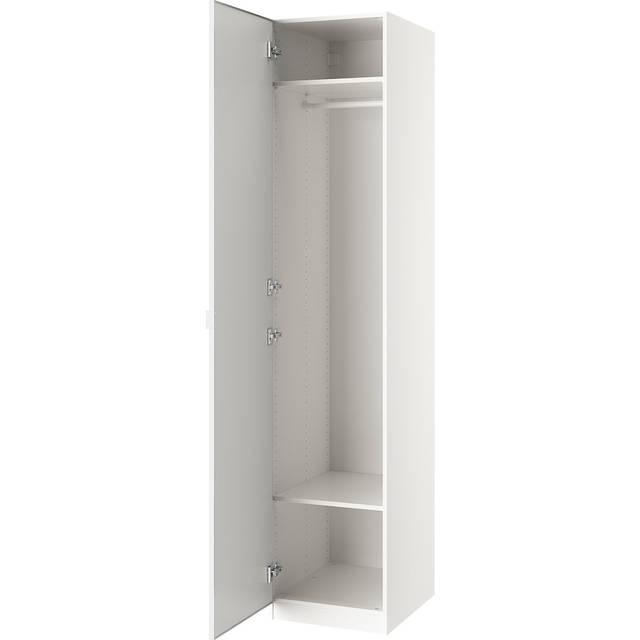 PAX / ÅHEIM garderobskombination, vit/spegelglas, 50x60x236 cm