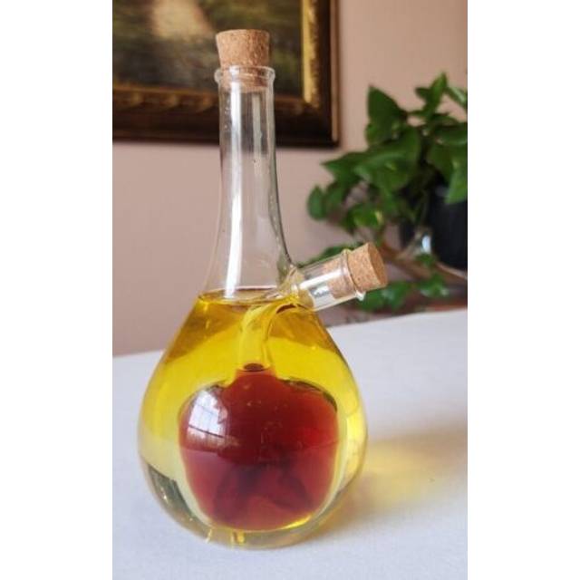 Fox Run 7053 Run Bubble Design Oil and Vinegar Bottle  Bubbles  Clear