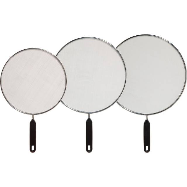 Oggi Set of 3 Stainless Steel Splatter Guard - 8   10  and 12  with St