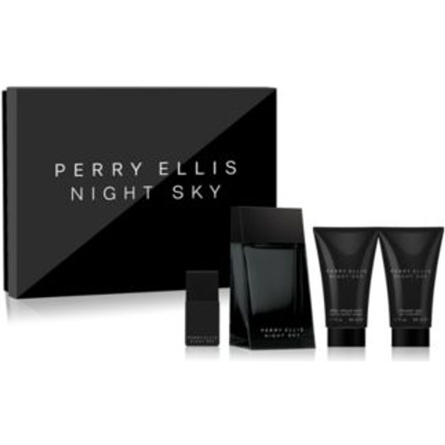 Perry Ellis Night Sky Gift Set - Men's Cologne - 3.4 oz EDT  3 oz Aftershave Balm  3 oz Shower Gel  .25 fl oz EDT travel mini-amber woody lavender van