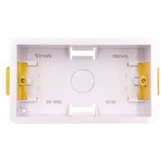 Vimark 2 Gang Dry Lining Box - 35mm - White