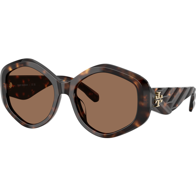 Tory Burch TY7217U 196473 55 Sköldpaddemönstradeshell Solglasögon Kvinna