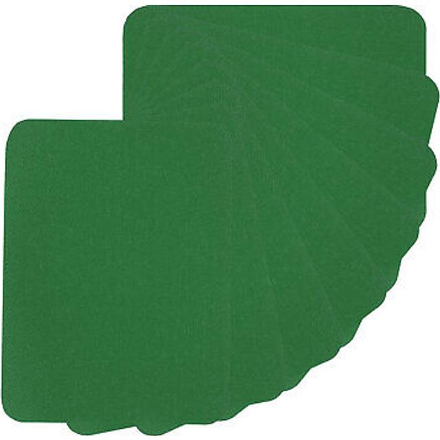 Fabric iron-on patches, 15pcs 5x4 inch 100% cotton patches kit, green