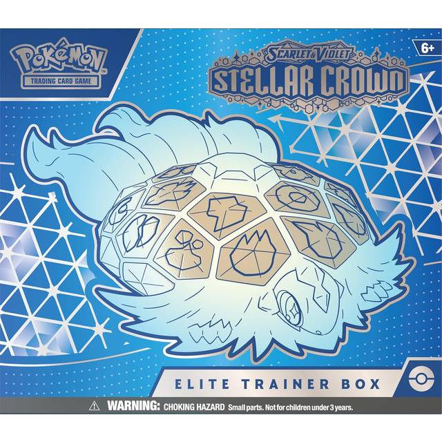 Pokemon Scarlet & Violet: Stellar Crown - Elite Trainer Box (Terapagos/Noctowl) - Boks med 9 Boosters, Promokort & TilbehÃ¸r
