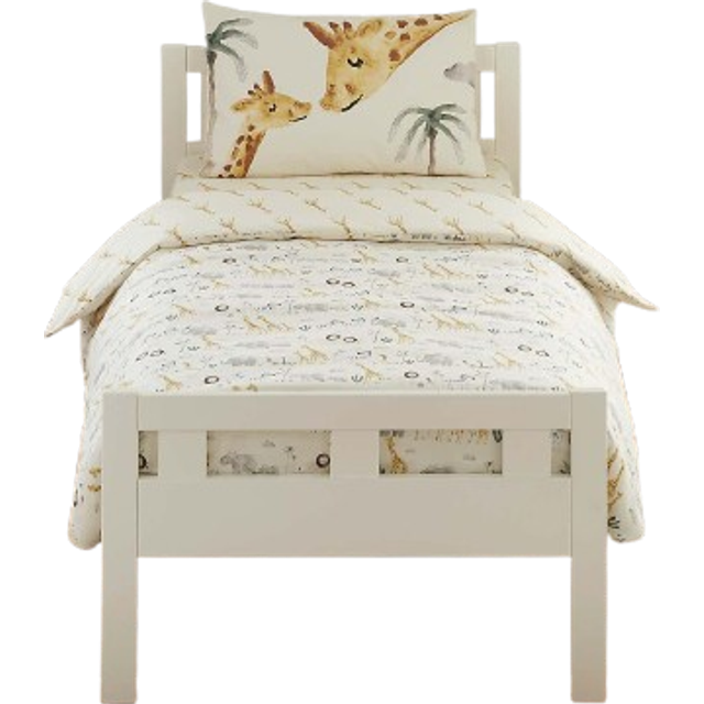 Safari Natural 100% Cotton Cot Bed / Toddler Duvet Cover and Pillowcase Set