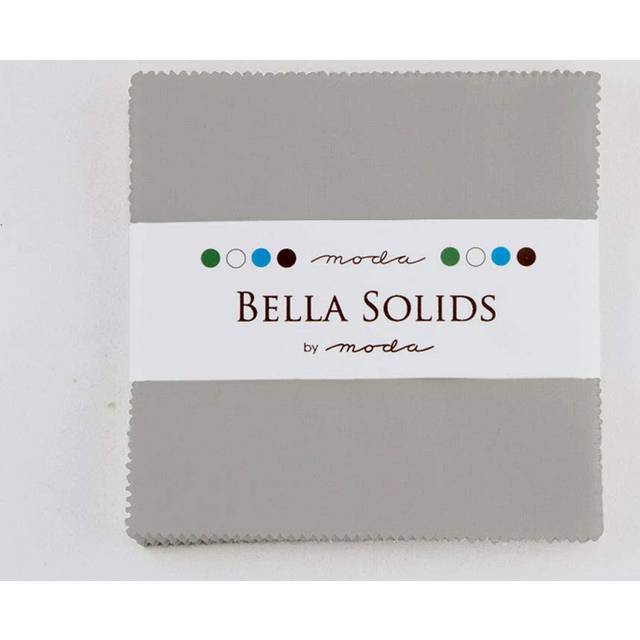 Moda Bella Solids Silver 9900-183 Charm Pack  42 5-inch Cotton Fabric Squares