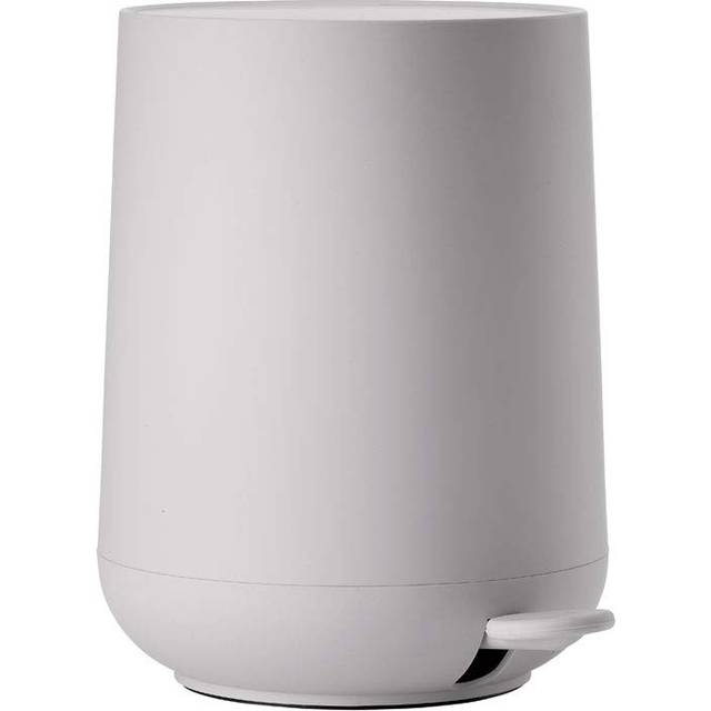 Zone Denmark Nova avfallsbehållare för badrum, kosmetikaback, avfallsbehållare för badrum, 23 cm diameter, 29 cm höjd, 5 liters kapacitet, Soft Grey