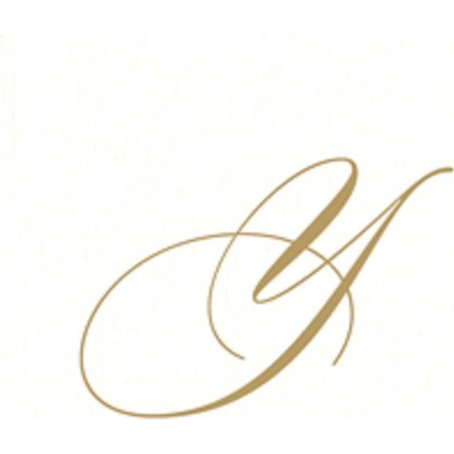 Caspari White Pearl Paper Linen Guest Towels  Monogram Initial Gray  Pack of 24
